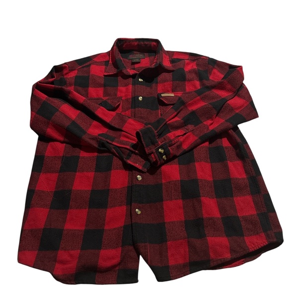 hickory Other - Hickory Men Red/Black Long Sleeve Button Down Shirt